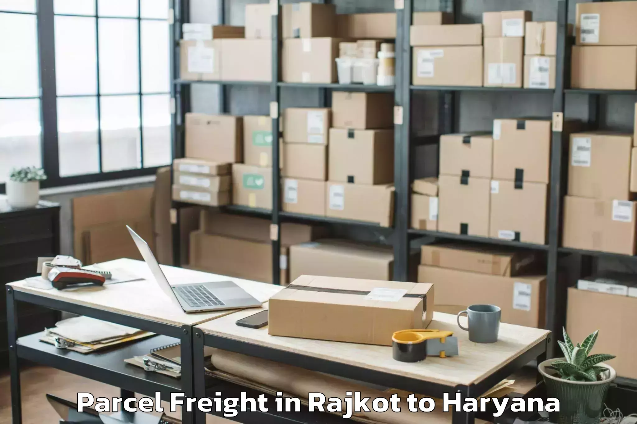 Rajkot to Gd Goenka University Gurgaon Parcel Freight